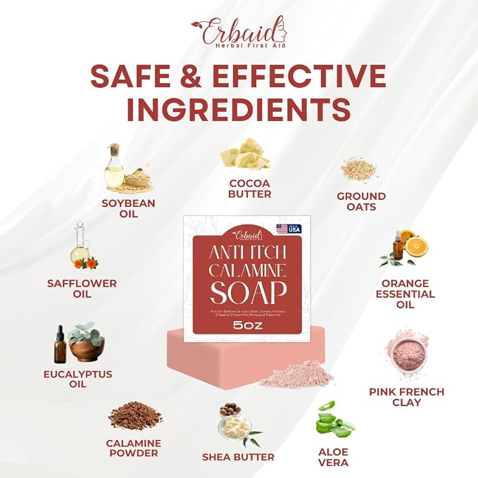 Calamine Soap Bar – All Natural Instant Itch Relief – Calming Calamine Soap - Image 5