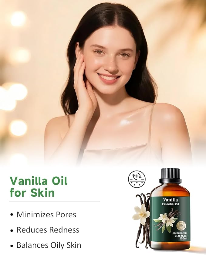 Vanilla Essential Oil Pure, Mumianhua Natural Vanilla Bean Oil - Image 3