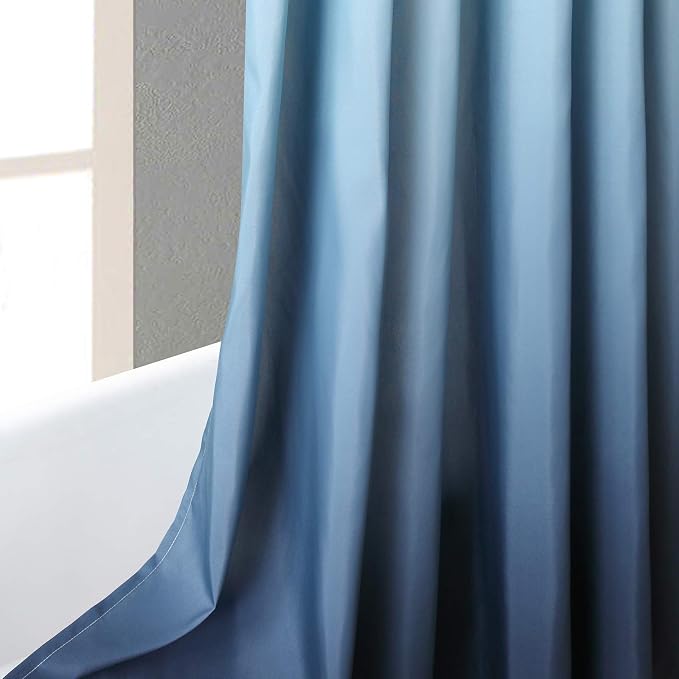 Long Stall Fabric Shower Curtain, Modern Waterproof Bathroom Curtains - Image 5