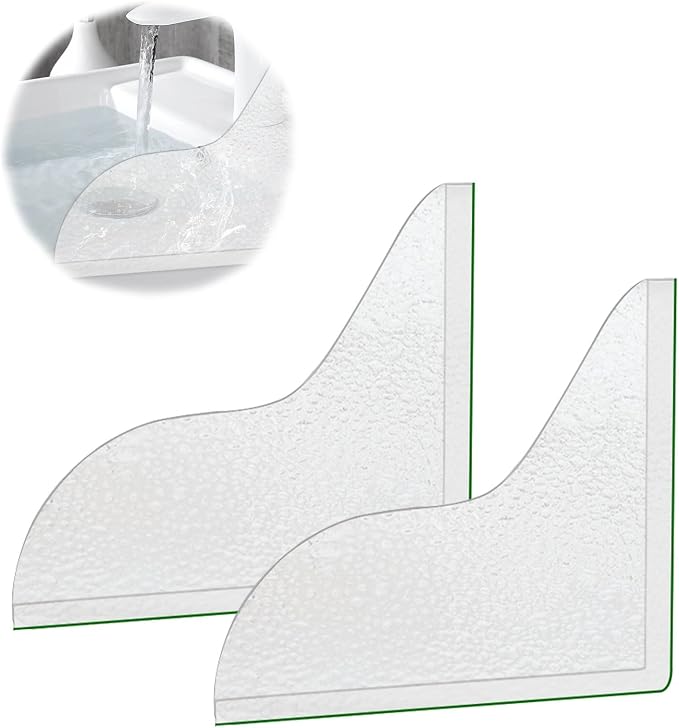2 Pack Shower Corner Water Guard, Shower Splash Guard Acrylic Self-Adhesive by Unknown