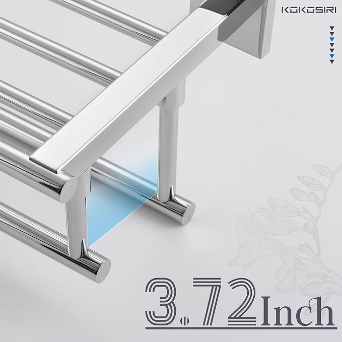 KOKOSIRI Bathroom Towel Rack Towel Holder 16 Inch Bath Towel Shelf - Image 6