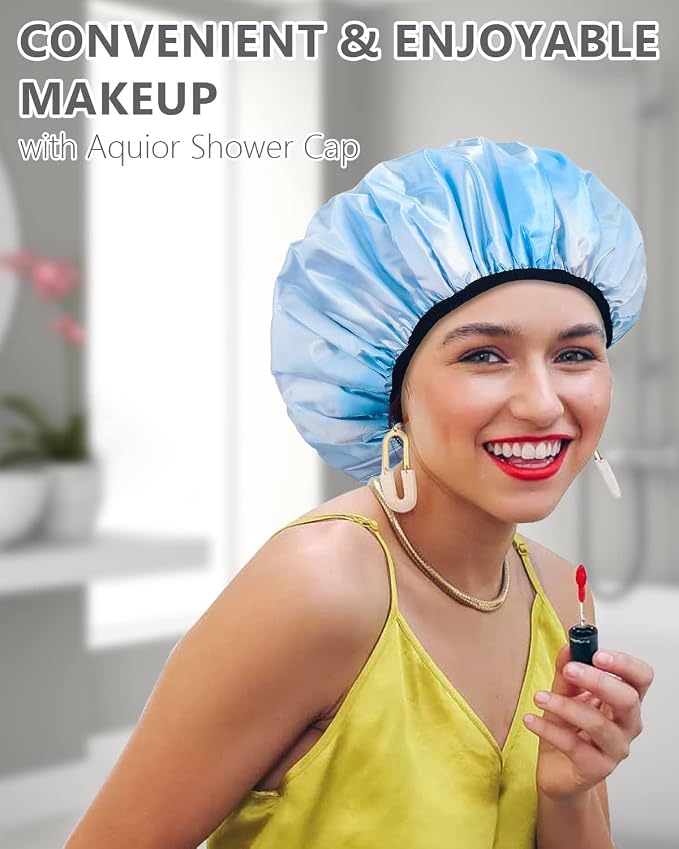 Aquior Shower Caps, Terry Lined Shower Cap - Image 6