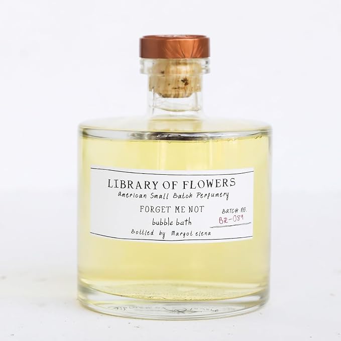 Library of Flowers Forget Me Not Bubble Bath, 17 fl. oz., Rice Powder & White - Image 3