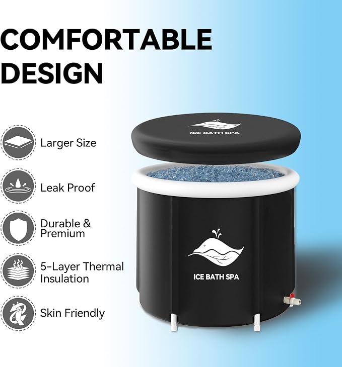 BDL Ice Bath Tub for Athletes, Extra Large Portable Freestanding Bathtub 105 - Image 4
