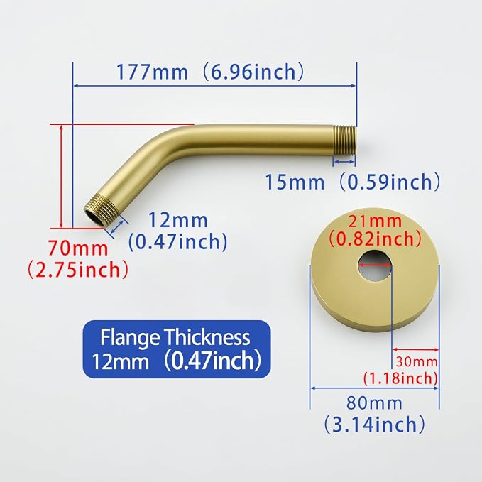 Wall Mounted Shower Arm Extension Head Holder Stainless Stee - Image 5