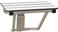 18" x 15" Phenolic White 3” Slats Folding Wall Mount Shower Seat Bench by Seachrome