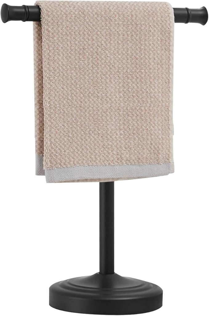 RUMOSE 13 Inch Matte Black Towel Stand Hand Towel Holder Bathroom Kitchen by RUMOSE