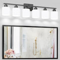 6-Light Black Vanity Lights for Bathroom, Modern Bathroom Vanity Lighting by FAISHILAN