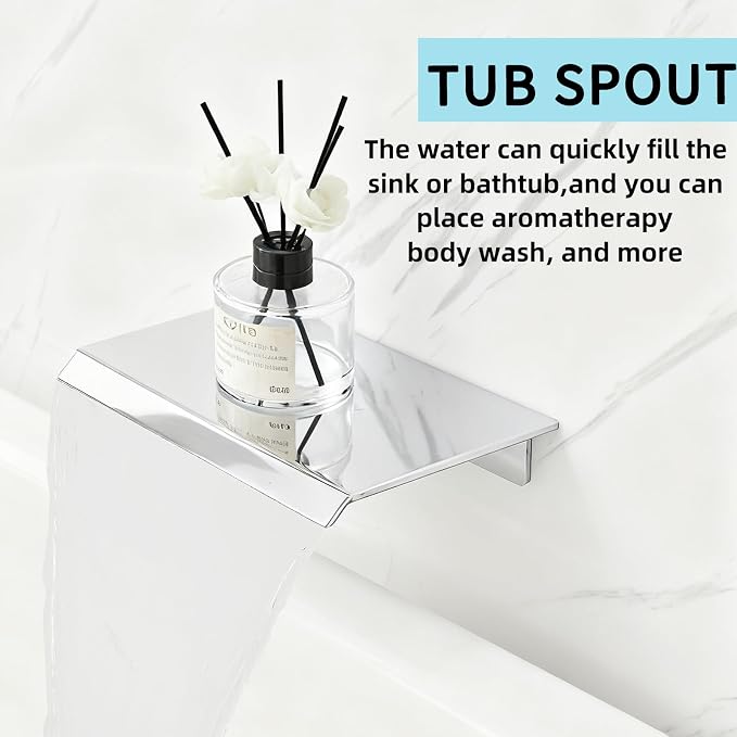 10 Inch Shower Faucet Set, Ceiling Mounted Rainfall Shower System - Image 2