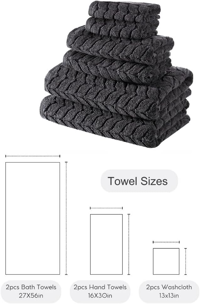 BAGNO MILANO Turkish Bath Towels, Soft Plush Jacquard Luxury Bath Towels - Image 2