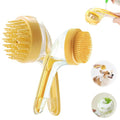 Pet Bath Brush with Shampoo Dispenser, Dog Bath Brush and Grooming Massage Brush by YOYNN