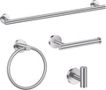 Bathroom Hardware Set, 4-Piece Towel Bar Set Brushed Nickel Towel Holder Set by SOAEZ