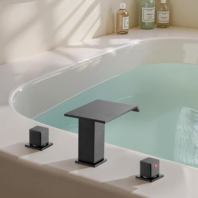 VEVOR Roman Tub Faucet, 3 Hole Waterfall Bathtub Faucet, Roman Bathtub Faucets - Image 8