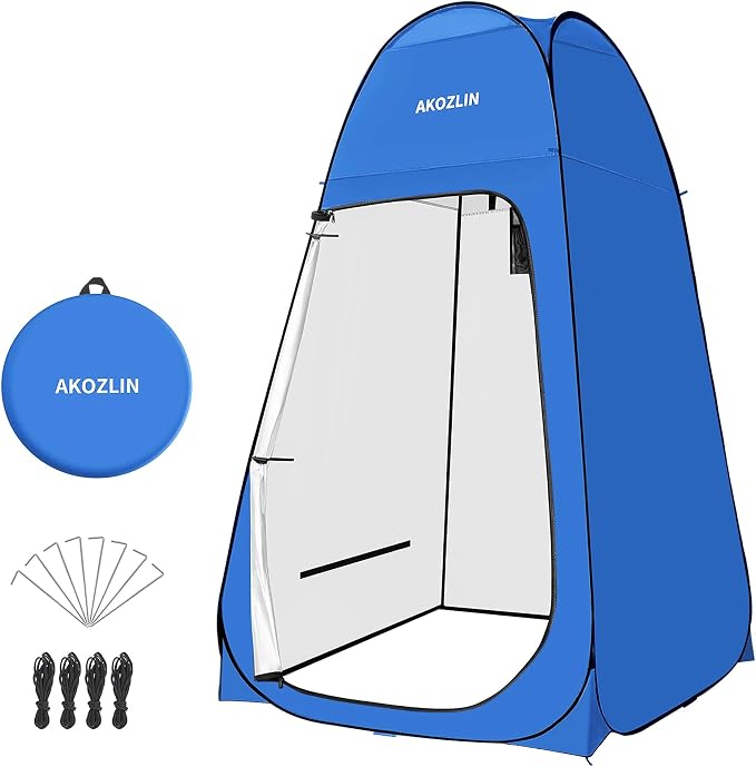 AKOZLIN Portable Pop Up Shower Tent Instant Privacy Dressing Changing Tent - Image 2