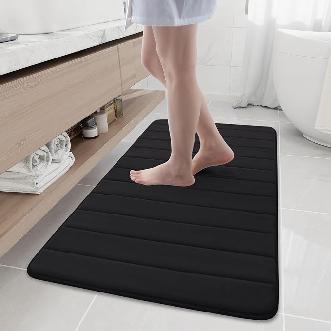Buganda Memory Foam Bath Mat, Ultra Soft and Non-Slip Bathroom Rugs, Water by Buganda