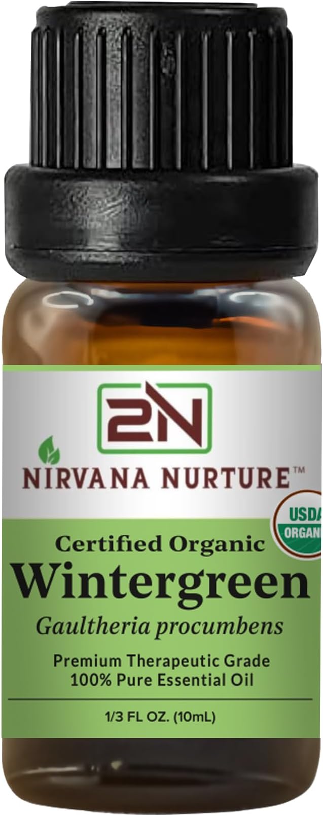 Wintergreen Essential Oil USDA Certified Organic, 100% Pure Natural Premium by NirvanaNurture