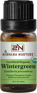Wintergreen Essential Oil USDA Certified Organic, 100% Pure Natural Premium by NirvanaNurture