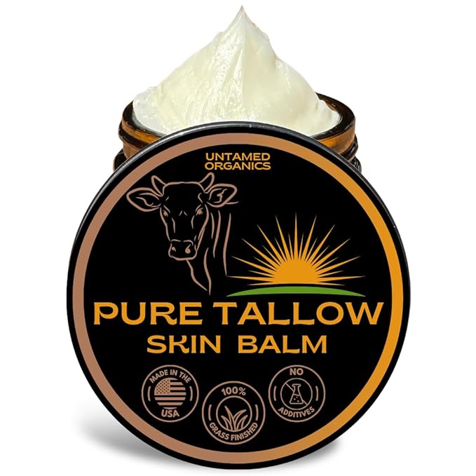 Untamed Organics Pure Tallow 100% Grass-Fed Grass-Finished Beef Tallow Balm by UntamedOrganics