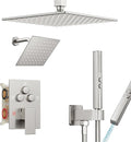 Shower Faucet Set Brushed Nickel Shower System, Ceiling Mount 10 Inch Shower by Baetuy