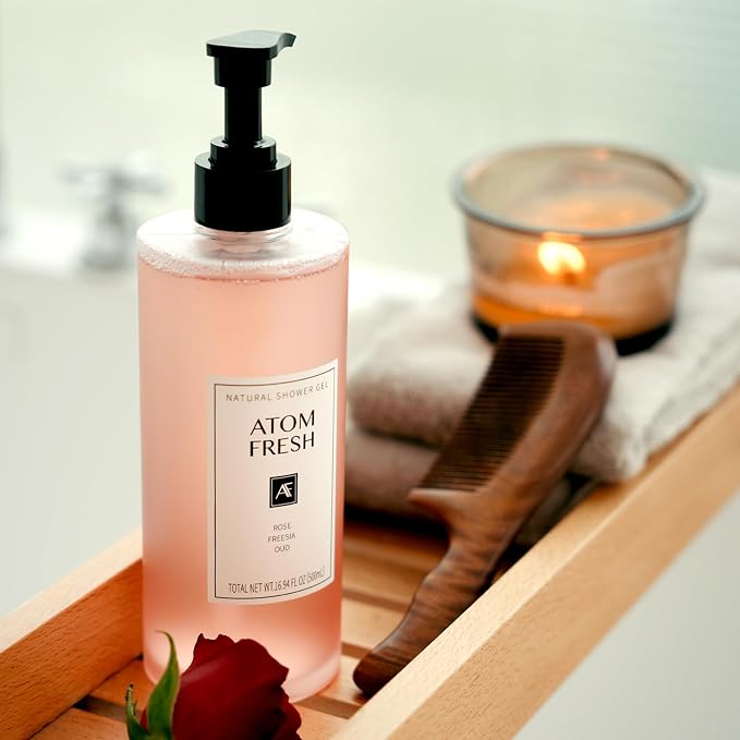 Atom Fresh Fine Fragrance Body Wash – Rose Freesia Oud Scent | Gentle - Image 8