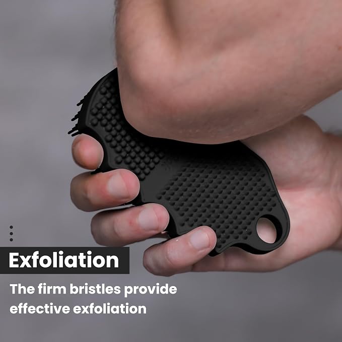 Silicone Body Scrubber Silver-Infused Dual-Sided 3-in-1 - Image 4