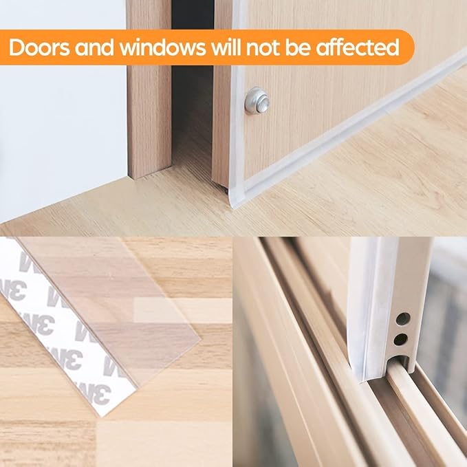 33.5 Ft Weather Stripping Seal Strip, Silicone Draft Stopper, Self Adhesive - Image 5