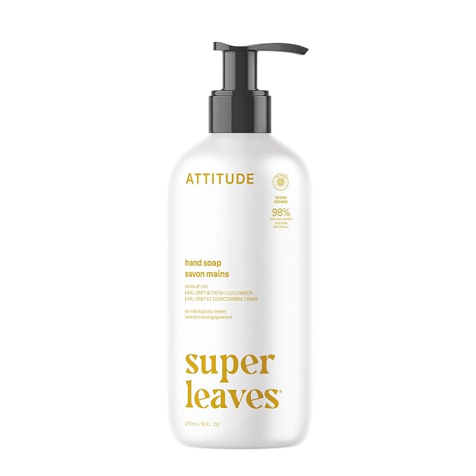 ATTITUDE Liquid Hand Soap, EWG Verified, Plant and Mineral-Based, Vegan by ATTITUDE