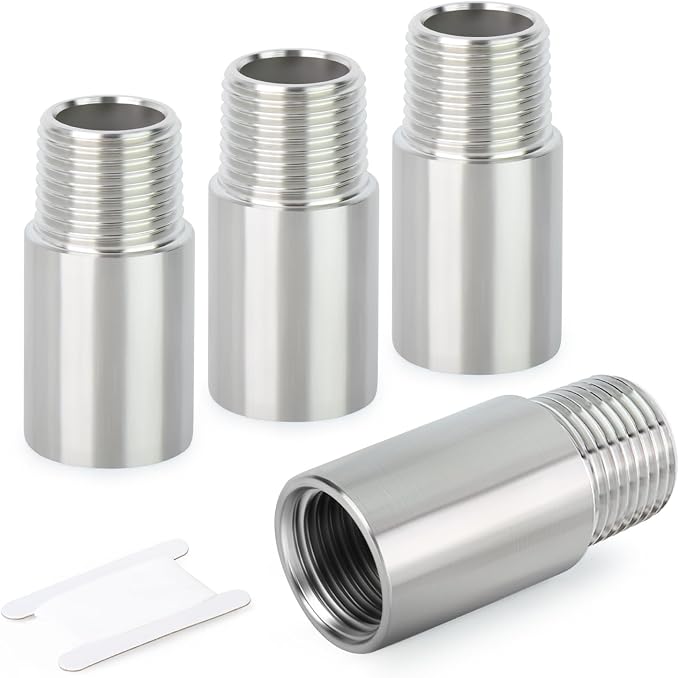 TAISHER 4PCS Stainless Steel Pipe Fittings, 3/8" NPT Male x 3/8" NPT Female by TAISHER