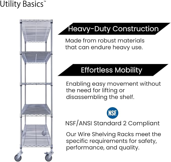 NSF Commercial 4-Tier Wire Shelving - Image 9