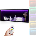 36" X 12" RGB LED Shower Niche No Tile Needed, 304 Stainless Steel Shower Niche by HOFULIVING