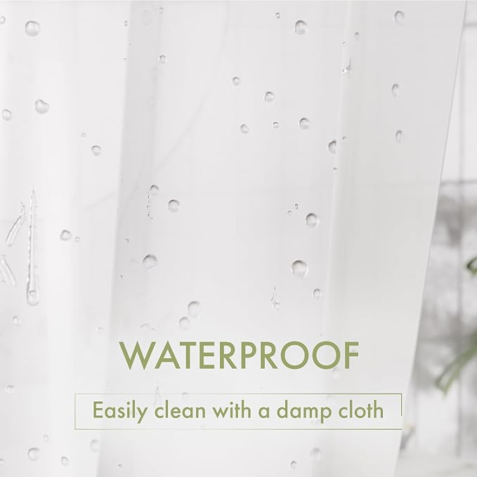AmazerBath Extra Long Shower Curtain Liner, Plastic Shower Liner 84 Inches Long - Image 3