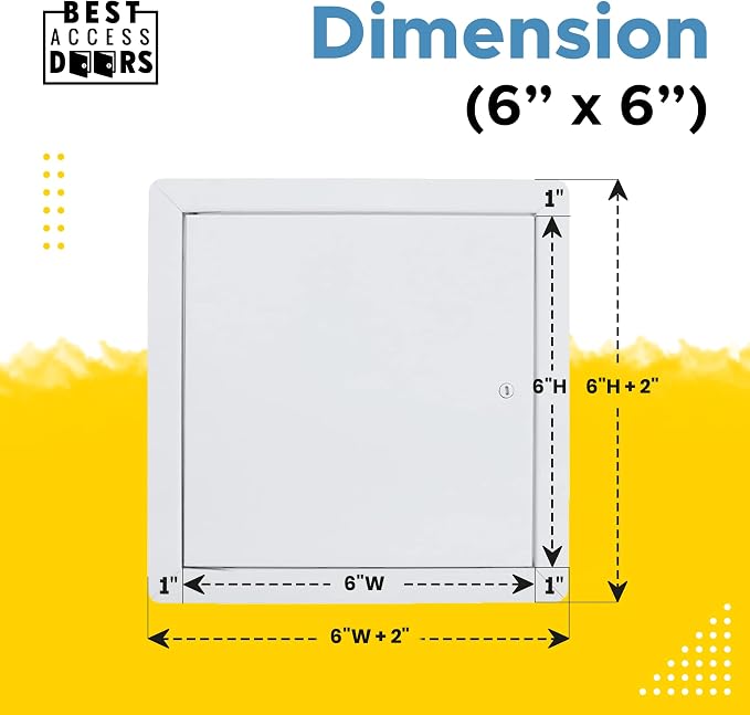 Best 6" x 6" Universal Access Panel – Flush Steel Door - Image 3