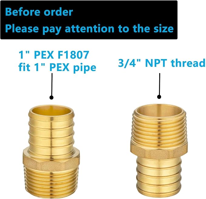 Lidertik PEX Fittings Male NPT Adapter - Image 2