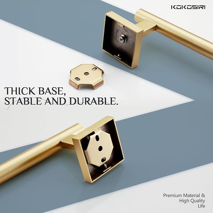 KOKOSIRI Towel Bar Bathroom Towel Holder - Image 9