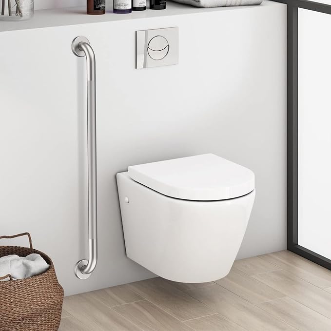 36 Inch Anti Slip Shower Grab Bar, Munzong 2 Pack Brushed Nickel Bathroom Grab - Image 6