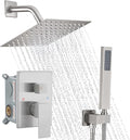Brushed Nickel Shower System, 8 Inch High Pressure Rain Shower by YCAIKOI
