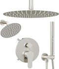 Shower Systems Shower Faucet Sets STARBATH 3 Way 12+6" Round Dual Rainfall by STARBATH