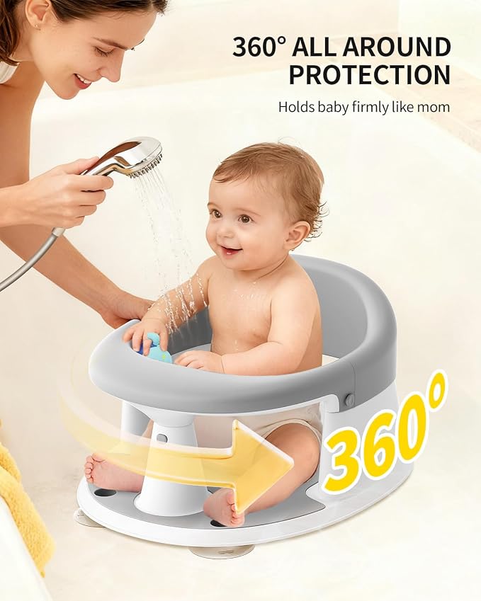 Baby Bath Seat for Babies 6 Months & Up, Bath Seats for Babies Sitting Up - Image 4
