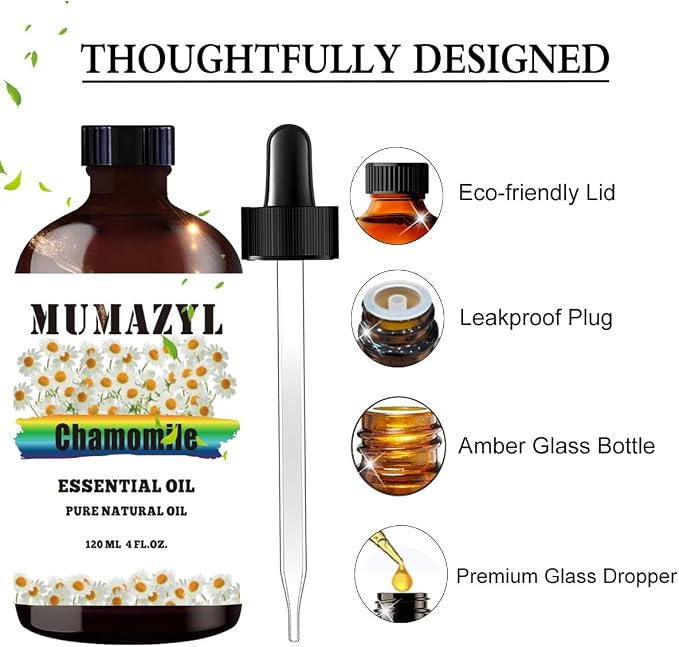 Chamomile Essential Oil, Chamomile Oil 4 Fl Oz 120ML - Image 2