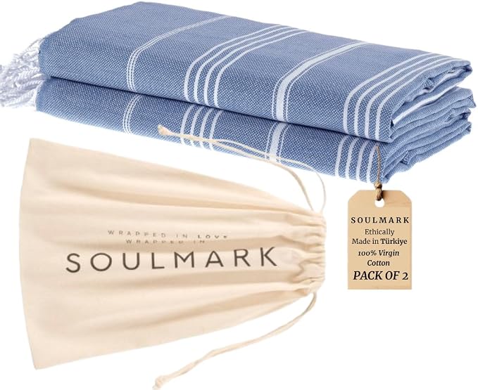 SOULMARK 100% Cotton Turkish Beach Towel by SOULMARK