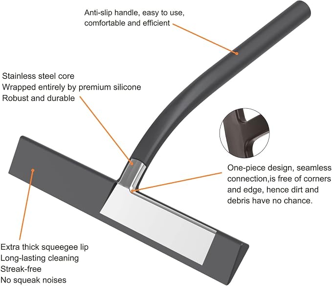 All -Purpose Silicone Shower Squeegee - Image 5