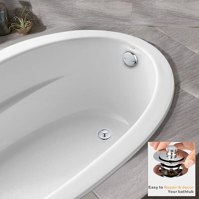 Artiwell Universal Lift and Turn Bath Drain Stopper and Cover, Bathtub Drain - Image 3