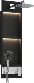 Shower Niche System w/LED Lights, Bathroom Shower System w/ 304 Stainless Steel by Bernkot