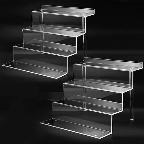 12 Inch Acrylic Shelf for Perfume Organizer in 2 Pack, 4 Tier Funko POP Shelves by bigantss
