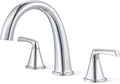 Polished Chrome Roman Tub Faucet, Solid Brass Bathtub Faucet Set by Jabbol