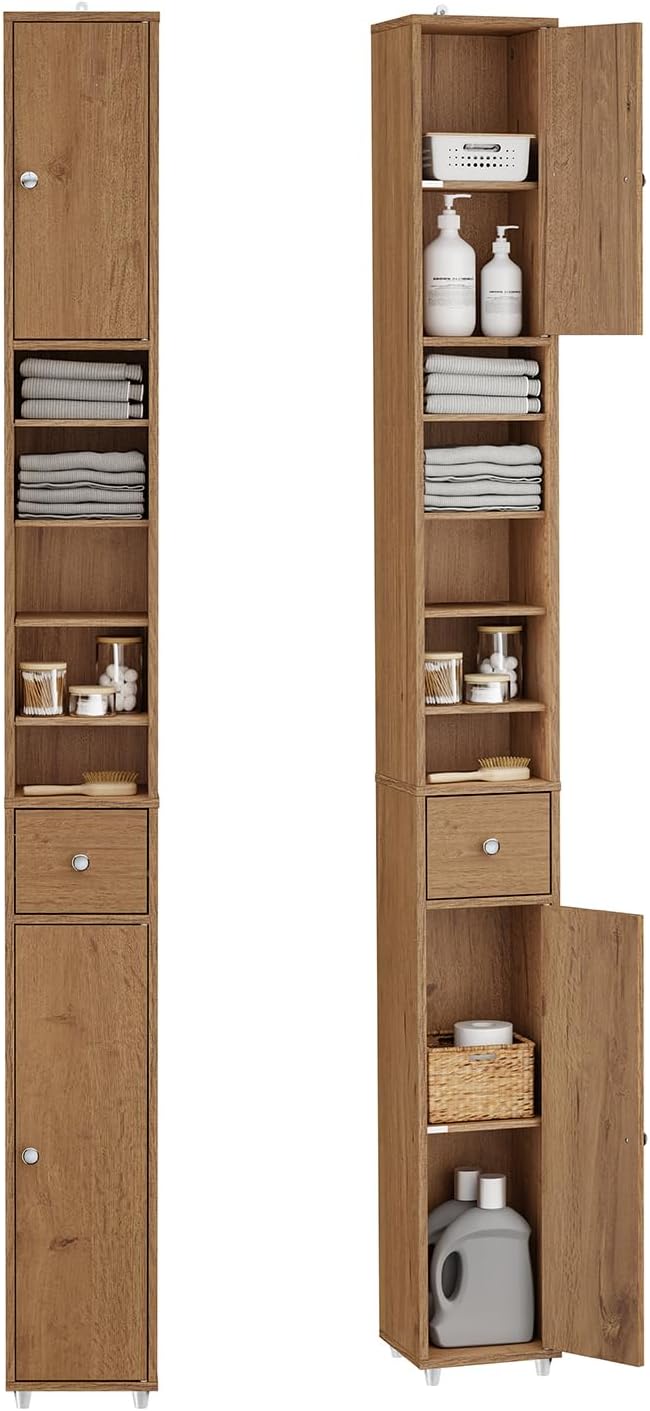 SoBuy Bathroom Narrow Storage Cabinet Skinny Tall Unit by Haotian