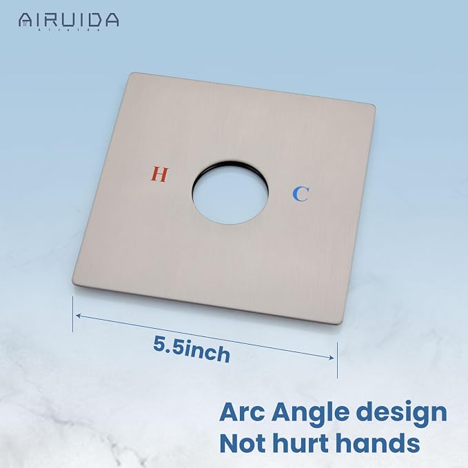Airuida Square Single-Function Brass Faucet Shower Rough-in Valve Male Thread - Image 3