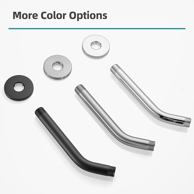 Cobbe Shower Arm with Flange and Teflon Tape, 10-Inches Wall Mounted Shower - Image 7