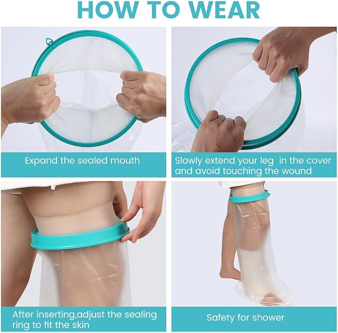 Cast Covers for Shower Leg, Waterproof Cast Cover for Showering, Cast Protector - Image 5
