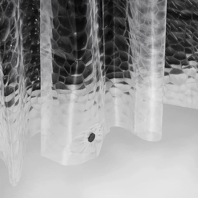 Ga-Geetopia Thin 3D EVA Shower Curtain Liner Water Cube, 72x72 Premium Light by Ga-Geetopia